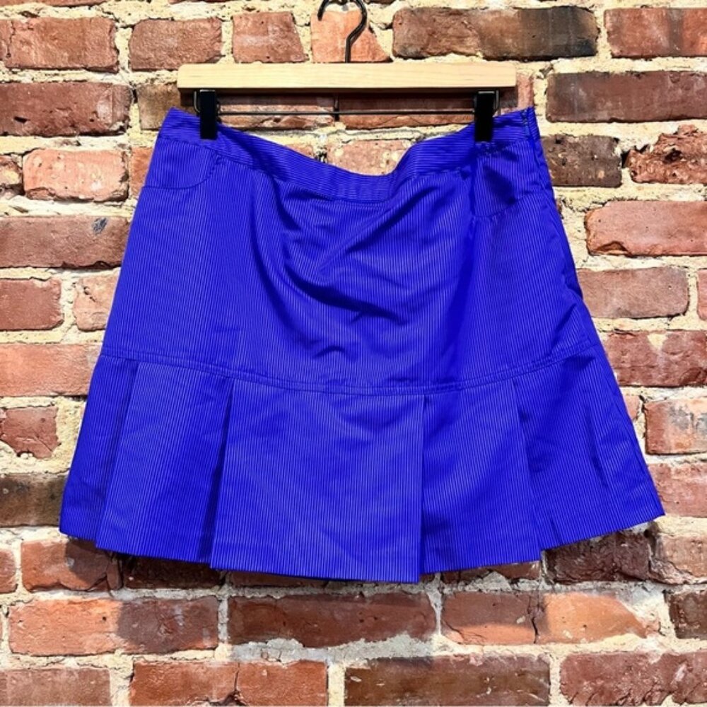 Adidas Golf Pleated Striped Skort Athletic Size 14